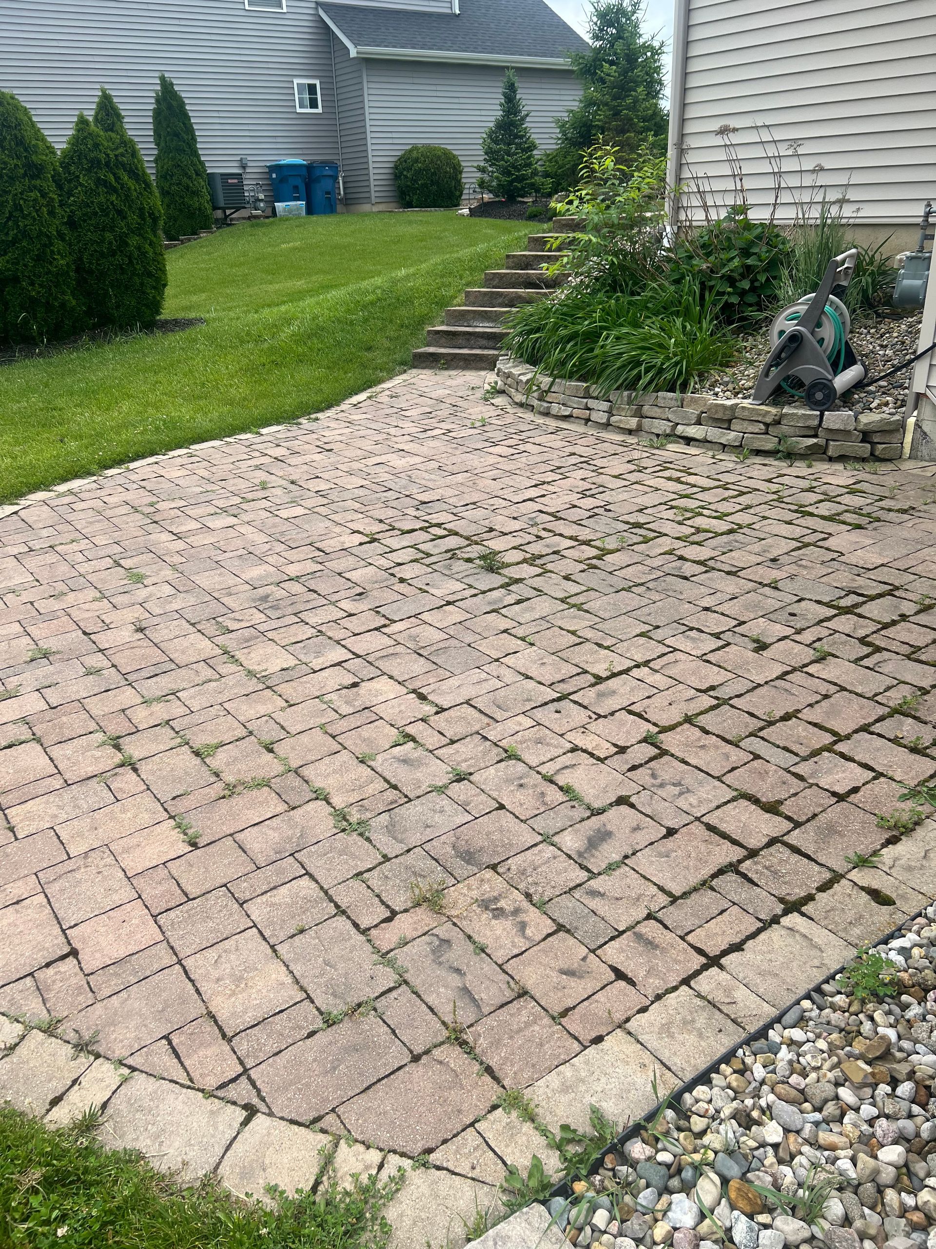 Paver sealing before photo