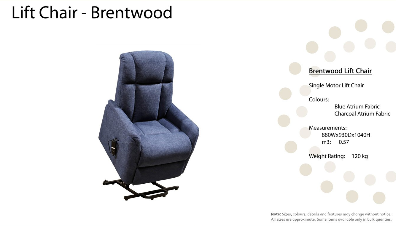 Brentwood Rec Lift Chair — Furnishers in Alice Springs, NT