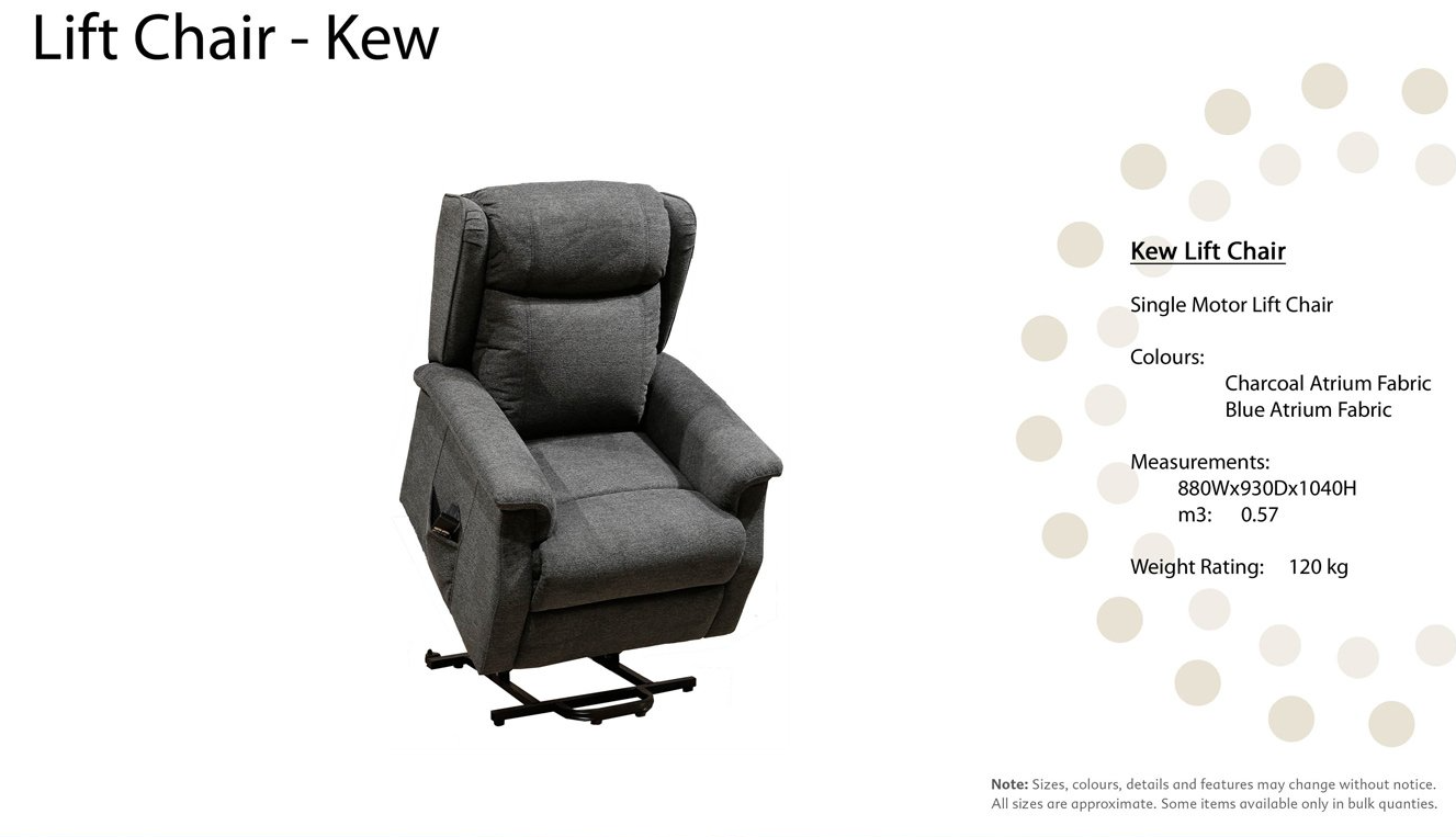 Kew Lift Chair Fab — Furnishers in Alice Springs, NT