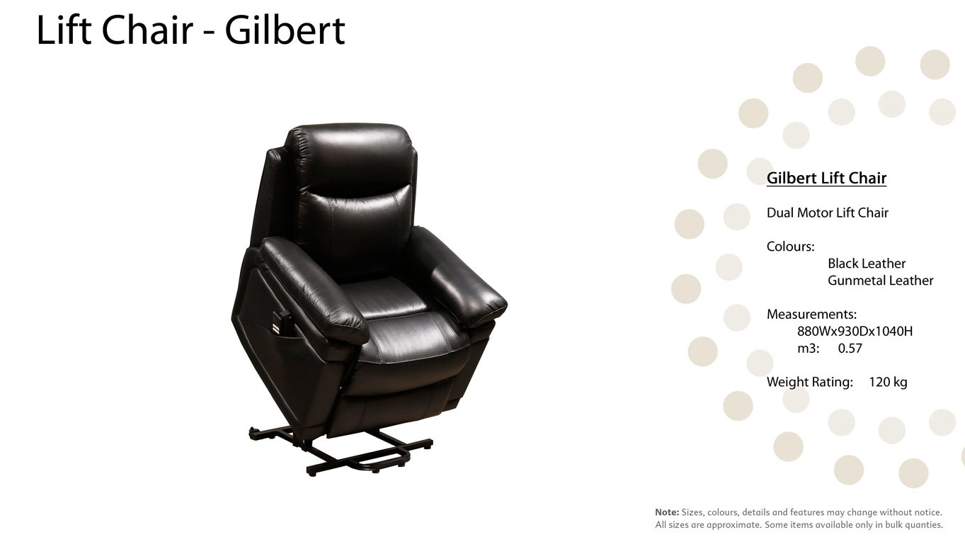 Gilb1r3 Gilbert Dual Lift Chair — Furnishers in Alice Springs, NT