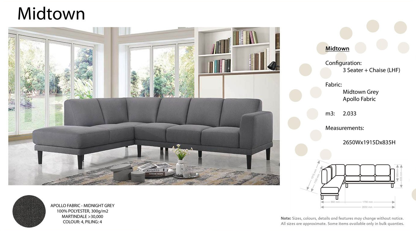 Midtown 3 Seater — Furnishers in Alice Springs, NT