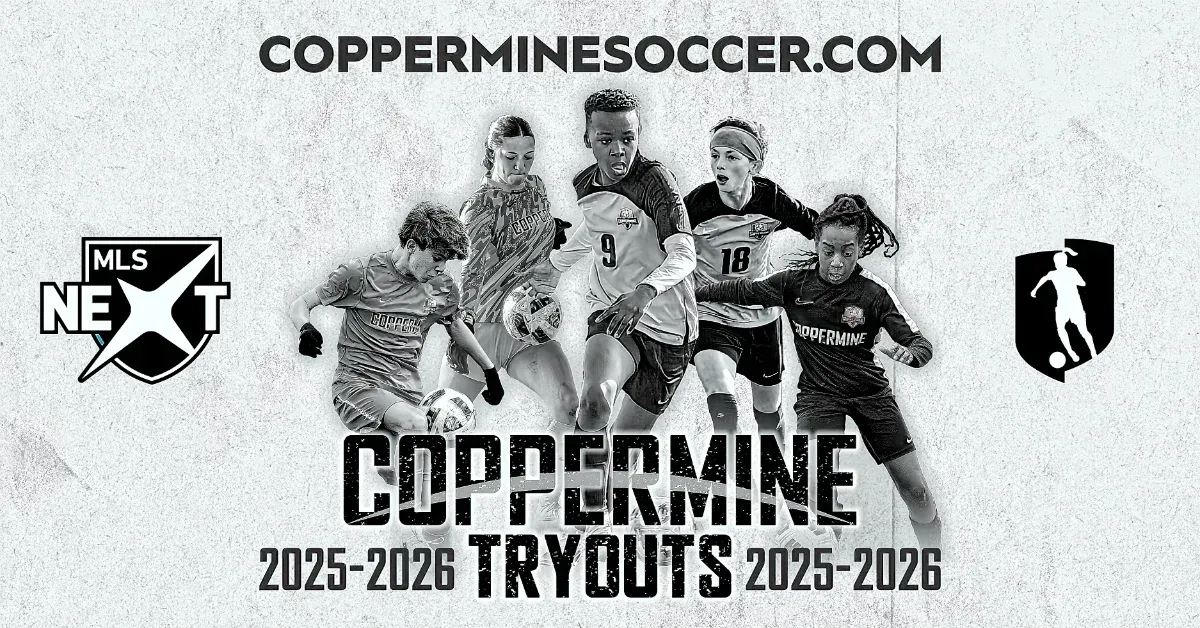 A poster for the coppermine soccer tryouts