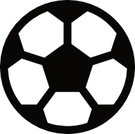 Coppermine Soccer Club's Development Phase - Ball Mastery Icon. A black and white silhouette of a soccer ball on a white background.