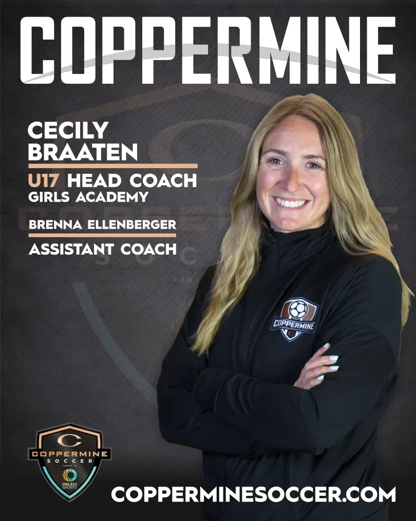 Cecily Braaten U17 Girls Academy Head Coach with Brenna Ellenberger Assistant Coach Coppermine Soccer Club