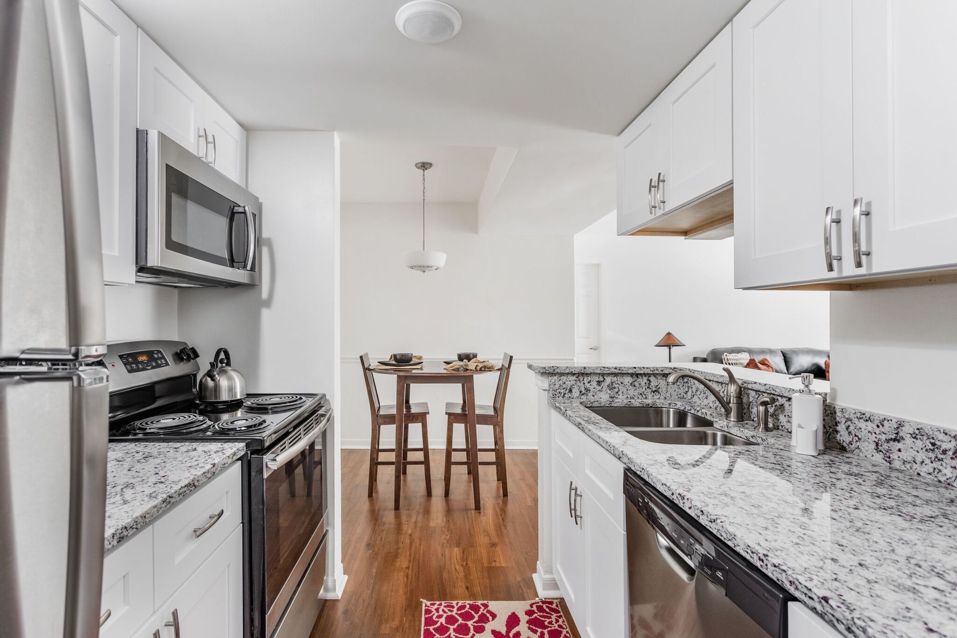 kitchen and dining area