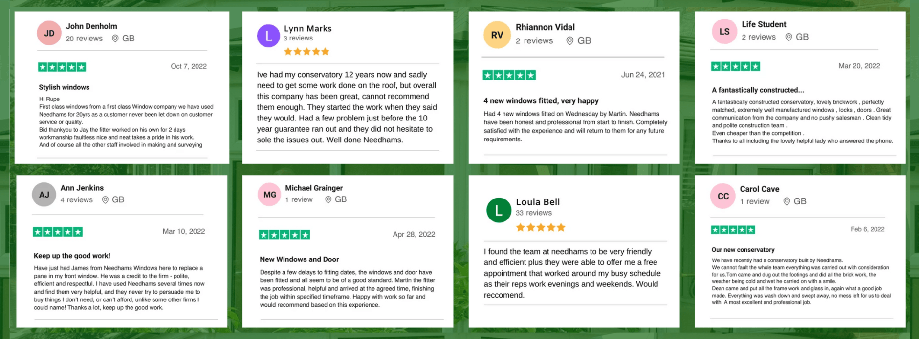 Needhams Windows Google Reviews 1