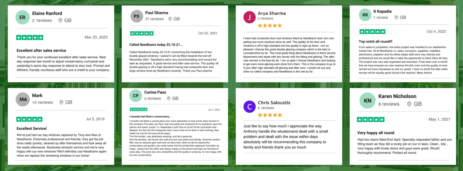 Needhams Windows Google Reviews 5