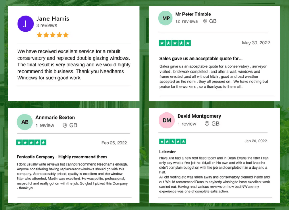 Needhams Windows TrustPilot Reviews