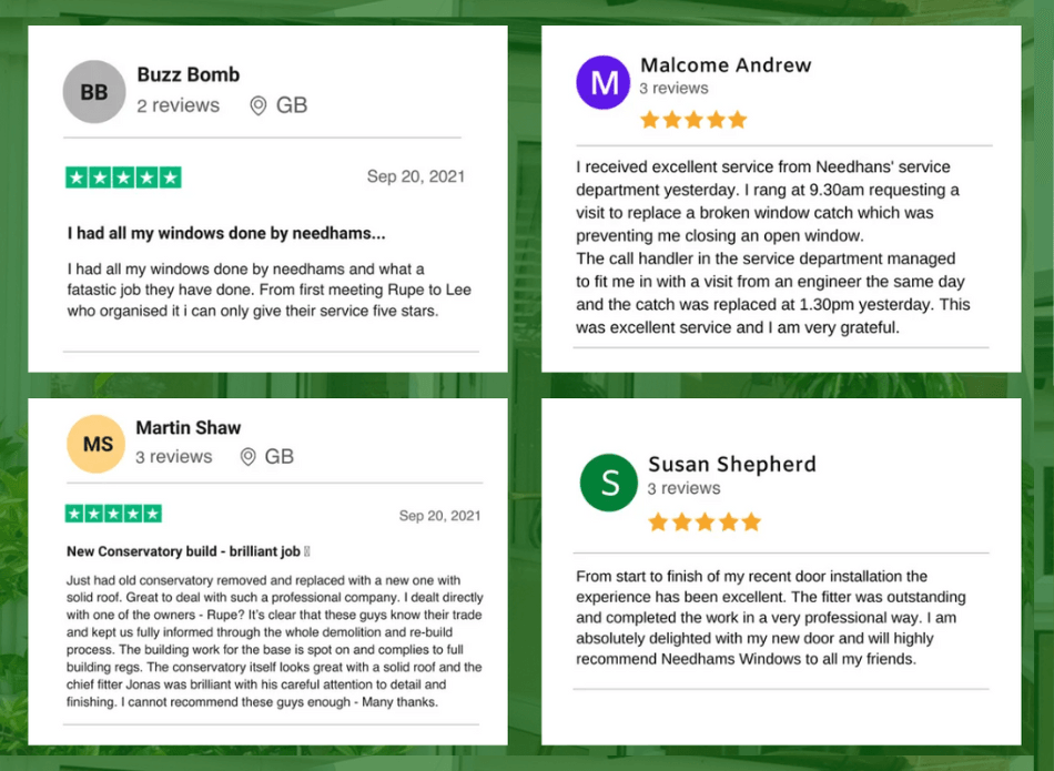 Needhams Windows Google Reviews