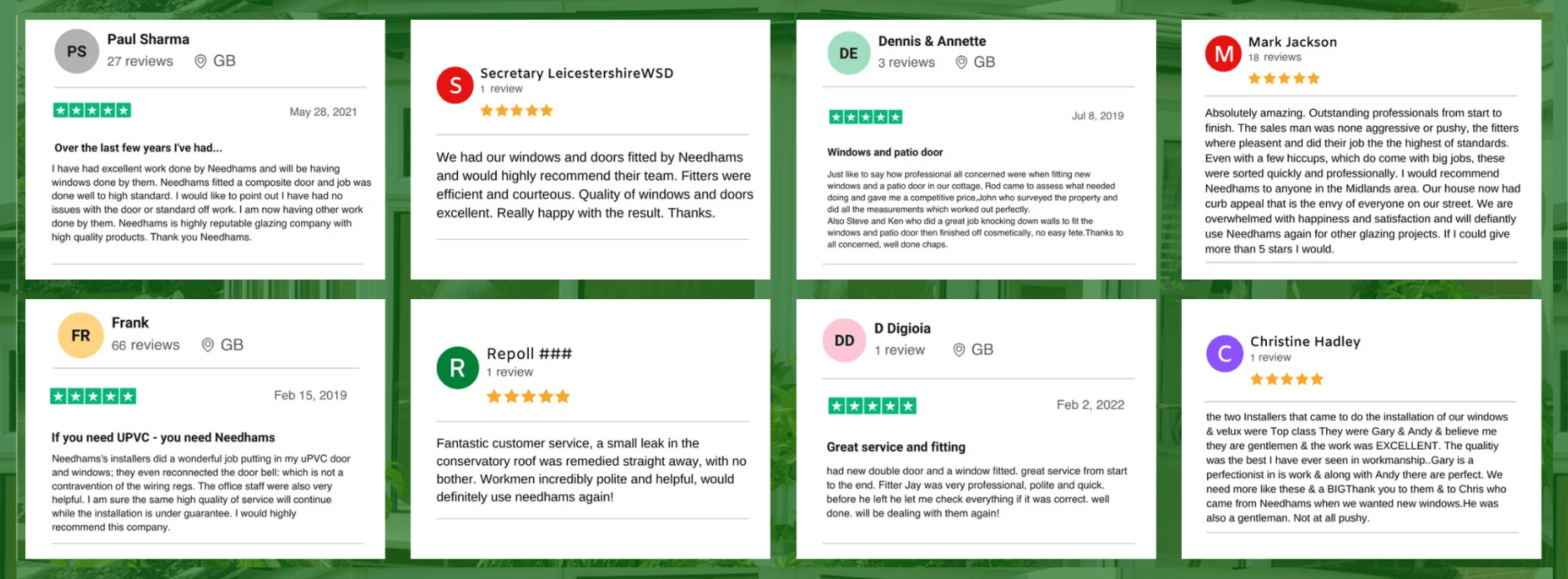 Needhams Windows Google Reviews 5
