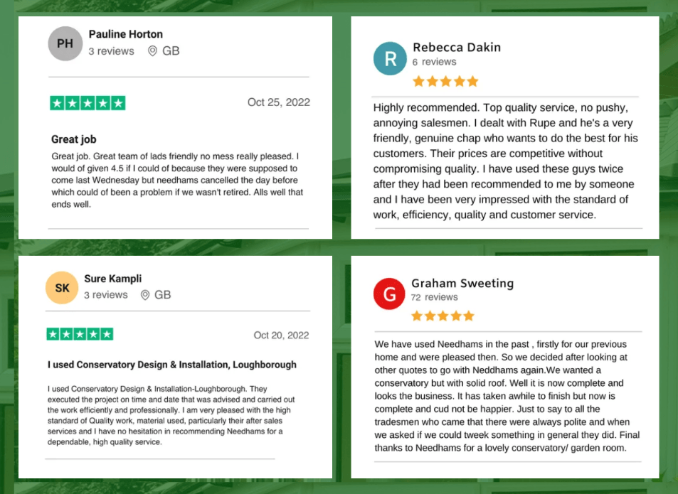 Needhams Windows TrustPilot Reviews