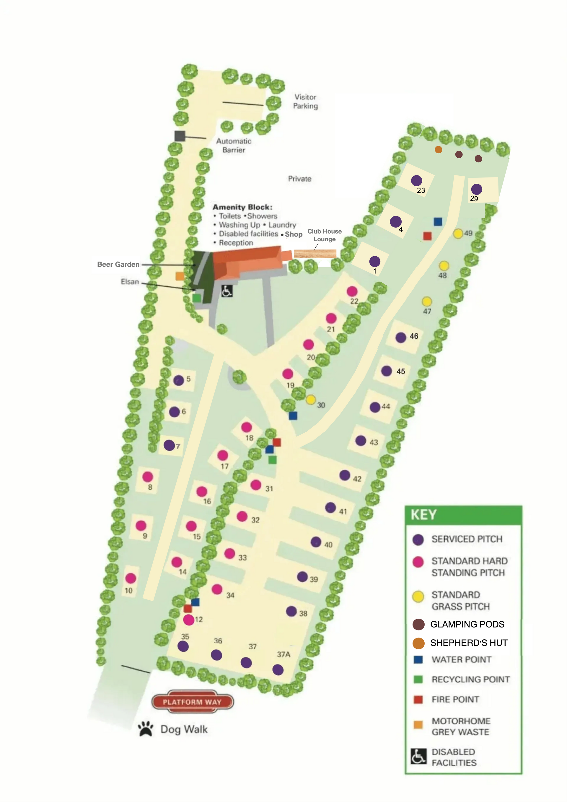 Check out the pitch plan for Delph Bank Touring Park