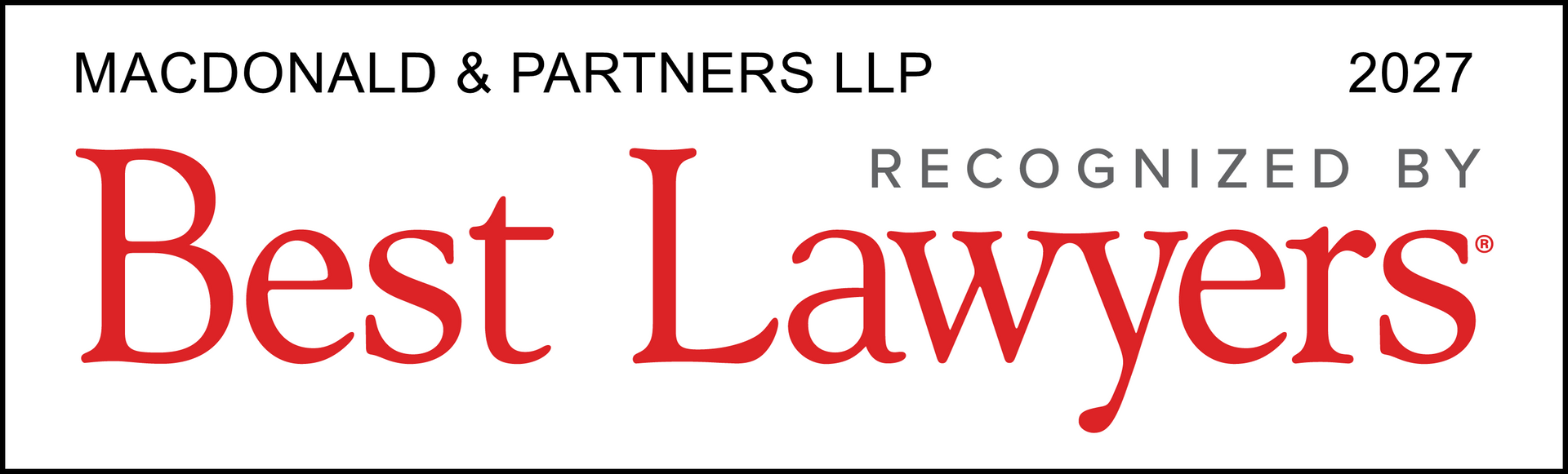 Macdonald & Partners LLP - Best Lawyers 2026 Macdonald & Partners LLP - Best Lawyers 2026