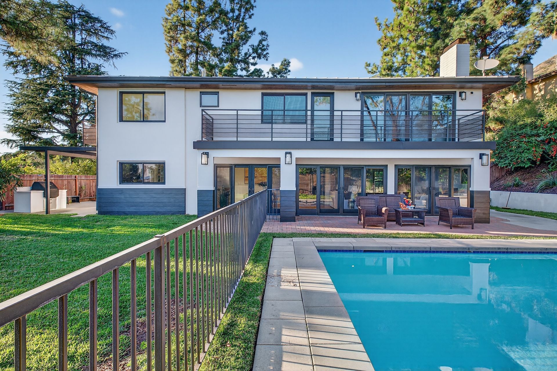 Backyard with pool