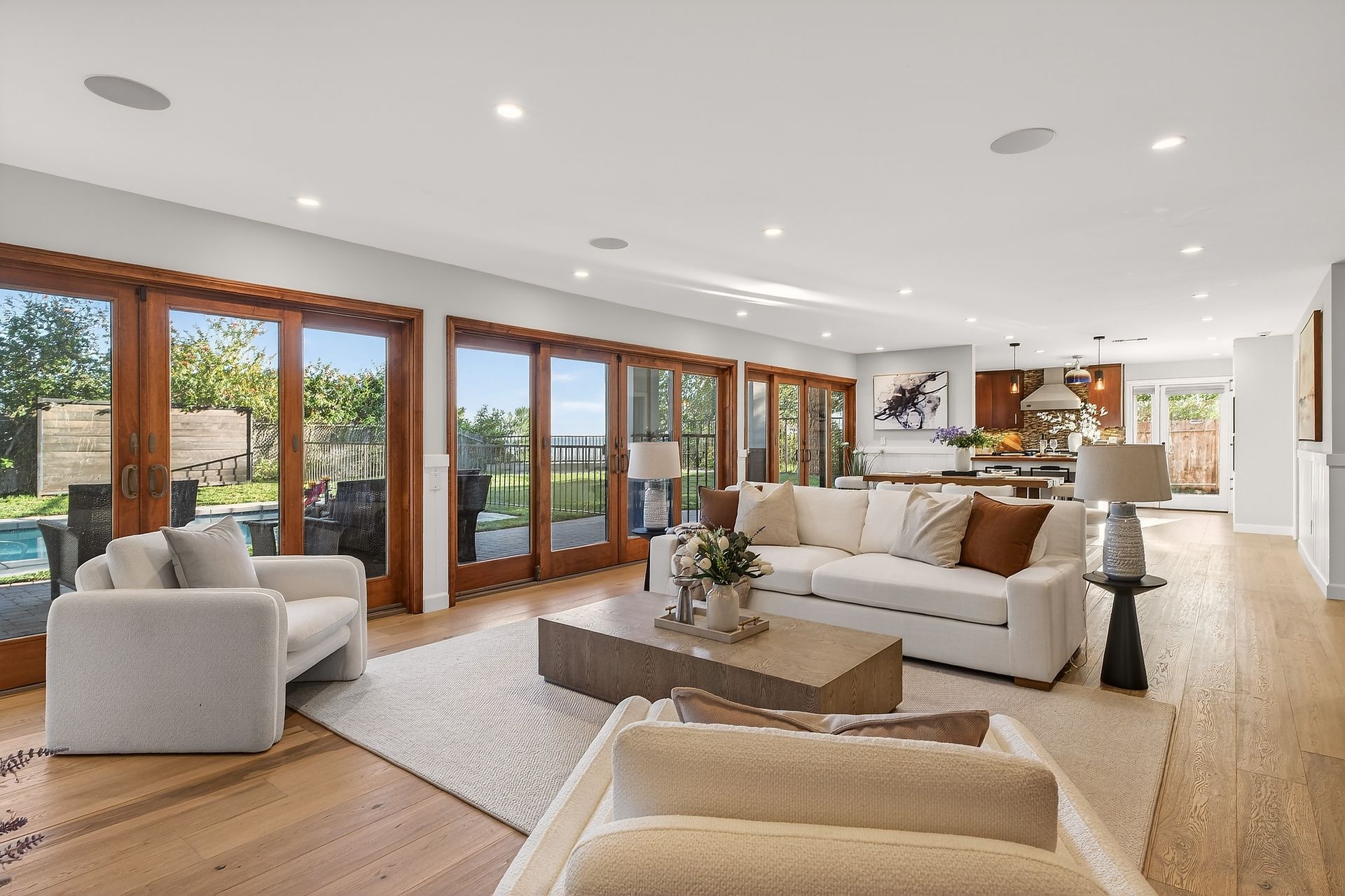 Open concept living/dining/kitchen.