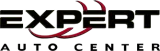 Expert Auto Center logo with black and red text on a white background
