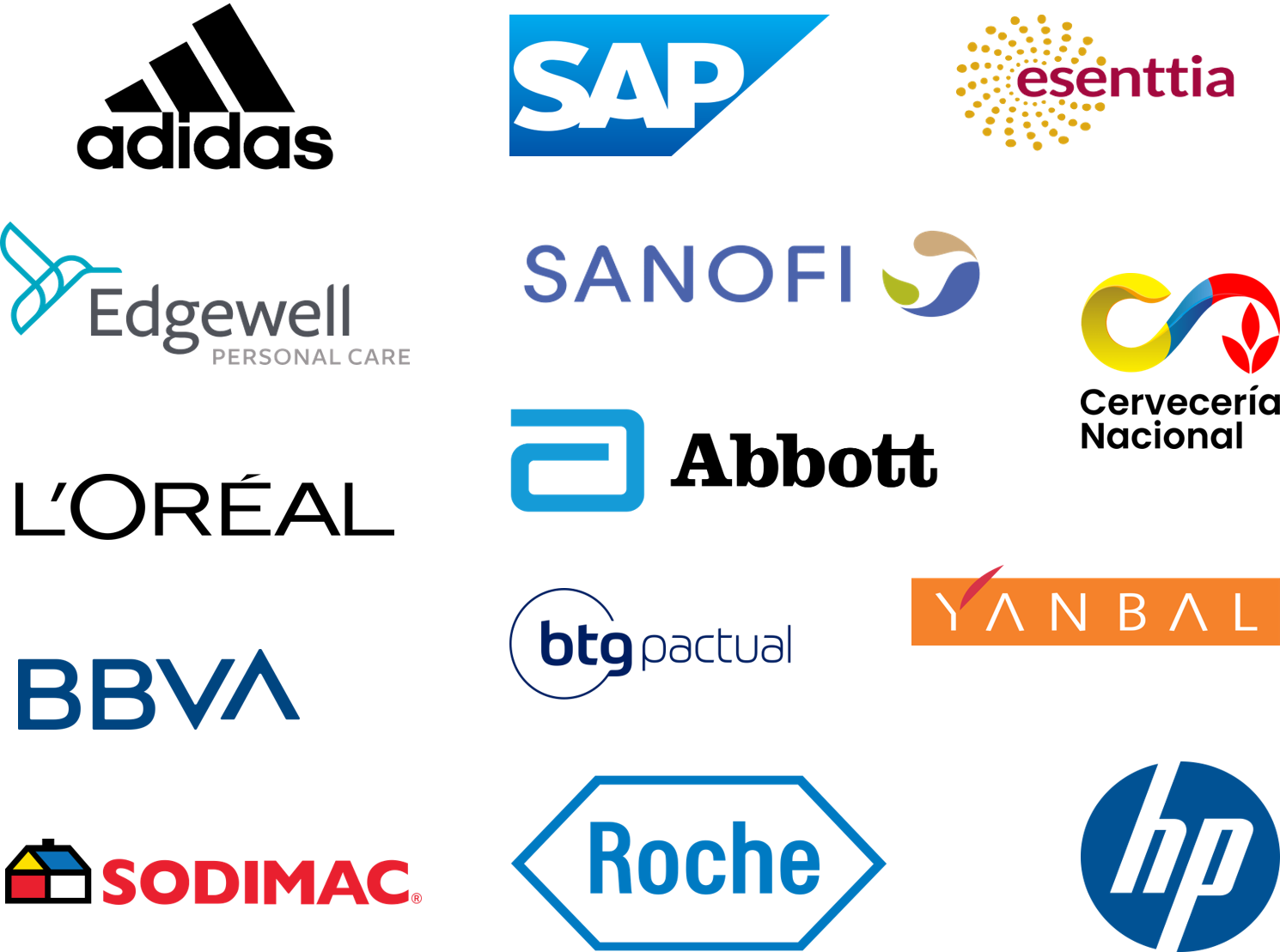 Clientes que han confiado en Súmmum. adidas, sap, esenttia, sanofi, loreal, abbott, BBVA, HP