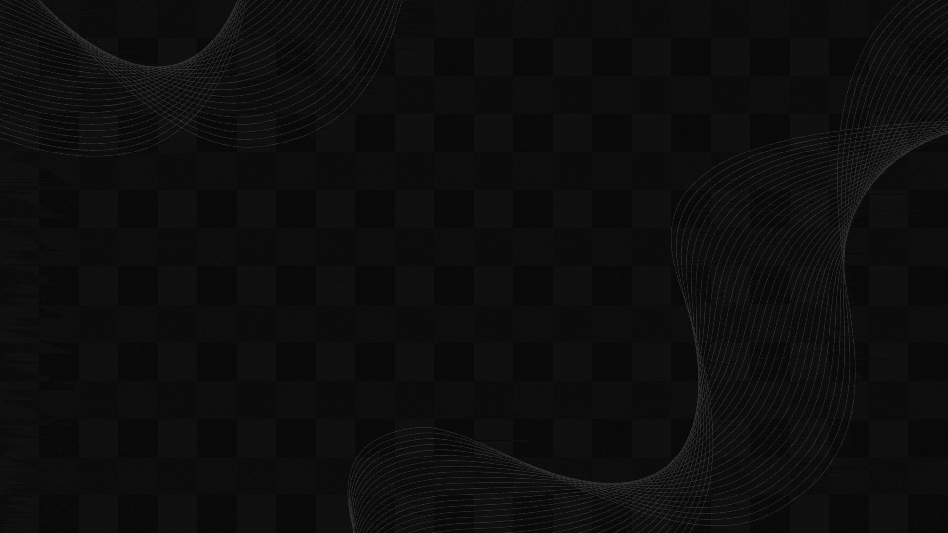 Abstract dark black background with subtle wavy dotted texture and curved line patterns