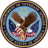 Department of Veterans Affairs seal with eagle, stars, and U.S. flag on a blue circular emblem