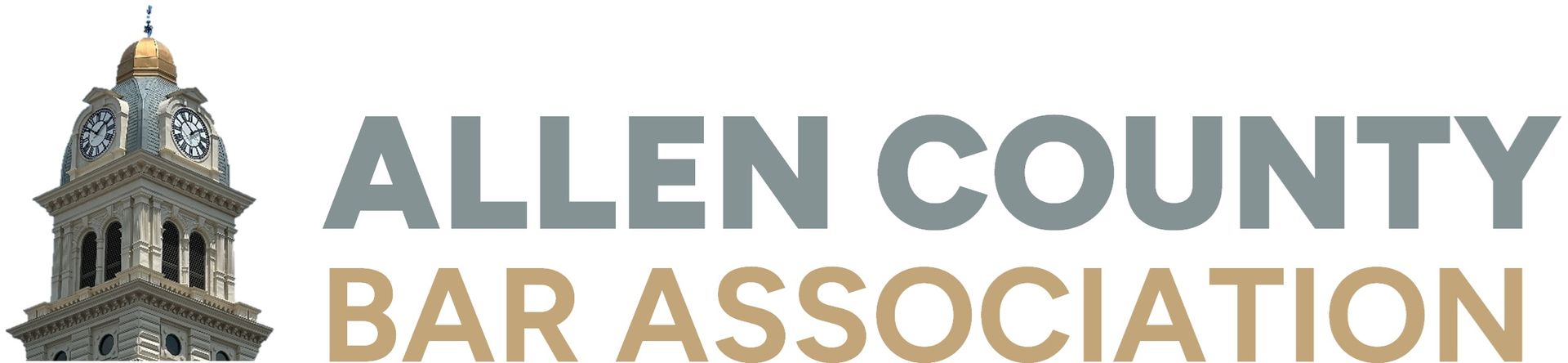 A logo for the allen county bar association