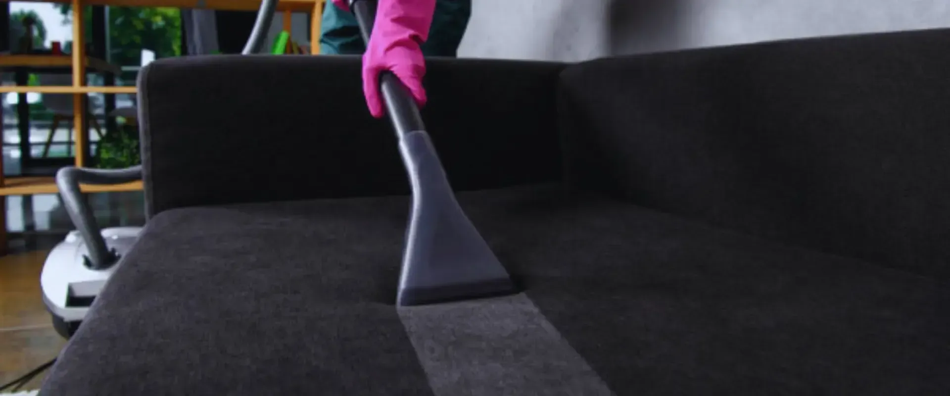 cleaning the office couch