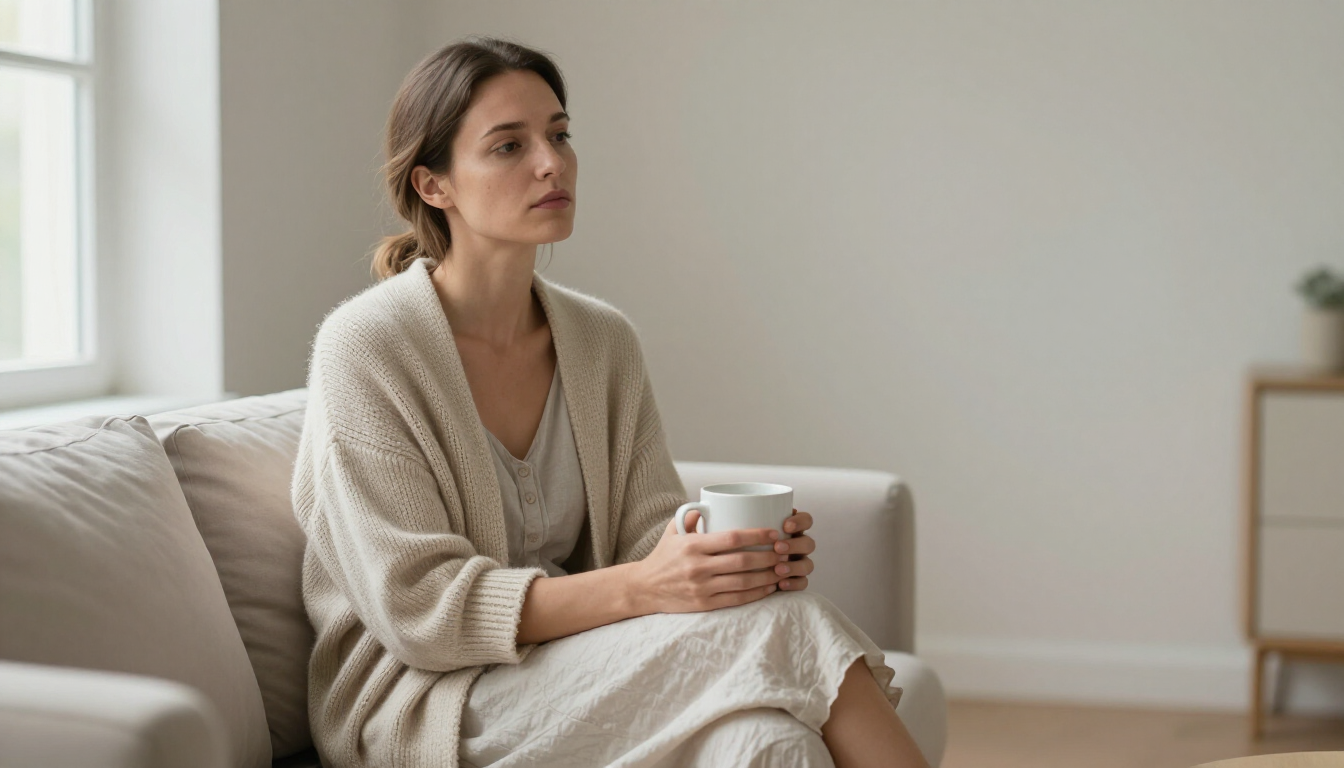 A mother feeling overwhelmed