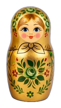 Golden Russian doll