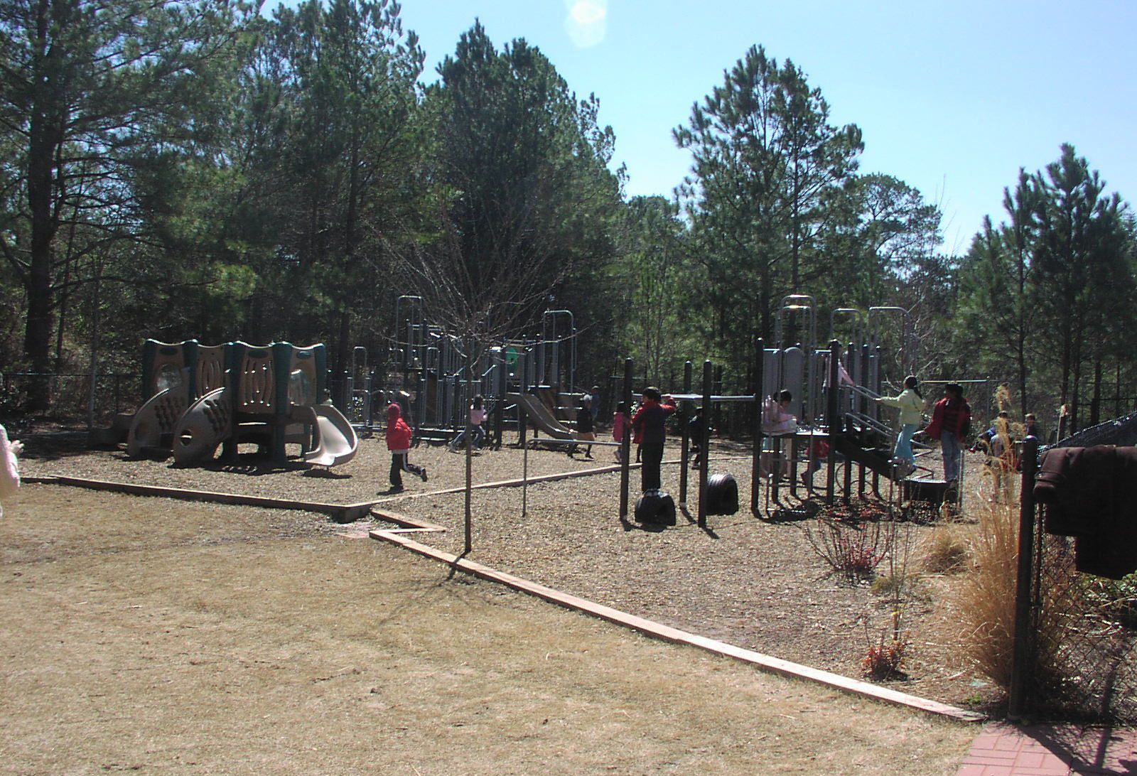 Montessori children playing in the Toddler/Primary Playground