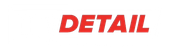 Red italic word “DETAIL” on a white background.
