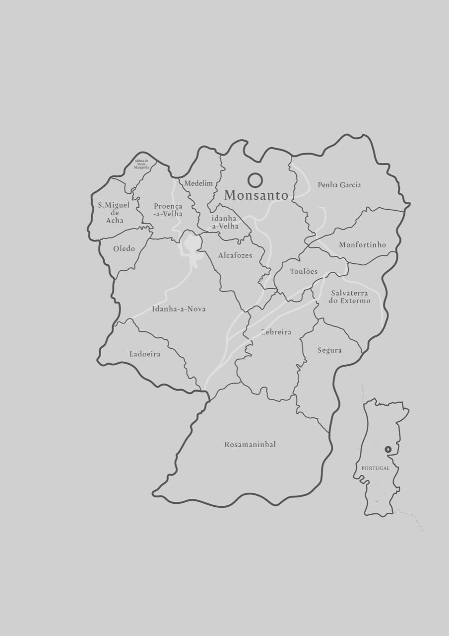 A black and white map shows the location of massane