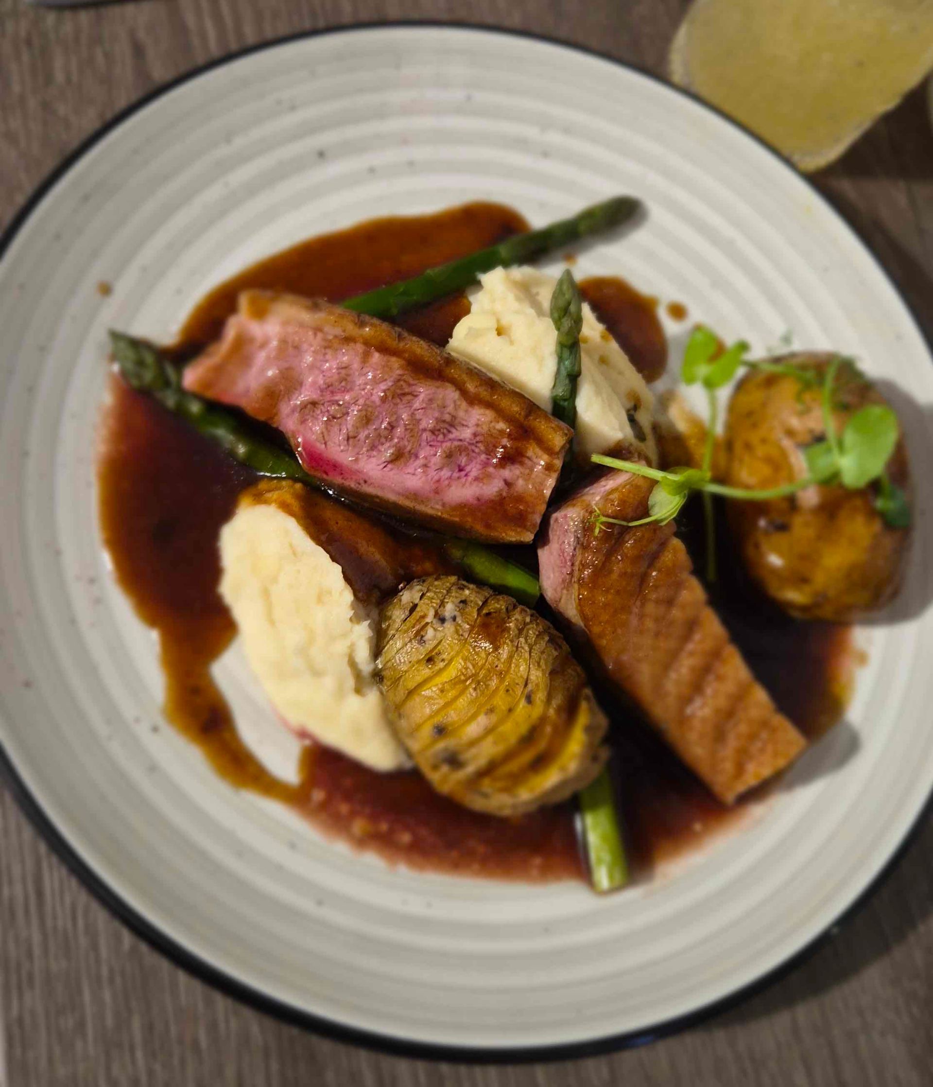 Duck with Fondant Potatoes and Celeriac Mash