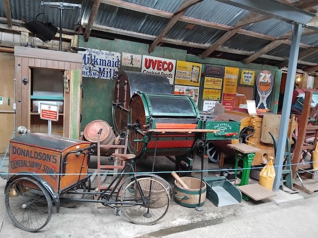 Vintage items on display at the Alford Heritage Museum, Aberdeenshire