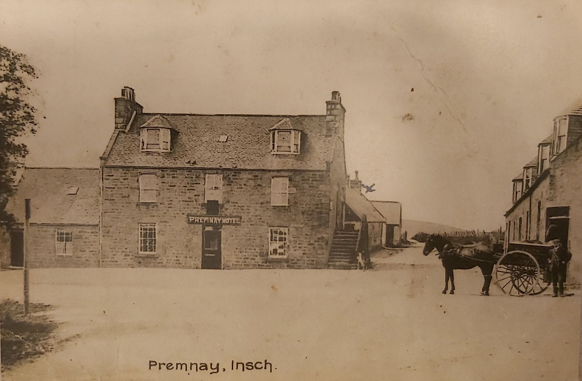 The Station Hotel Insch in olden times when known as Premnay Hotel