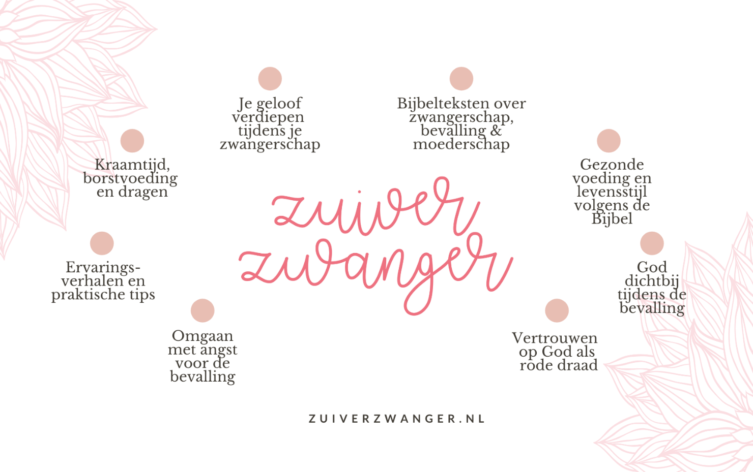 Roze Nederlandse quote-afbeelding met 