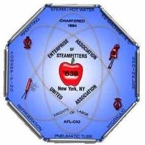 A logo for the enterprise association of steamfitters in new york.