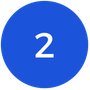 White number 4 inside a blue circle.