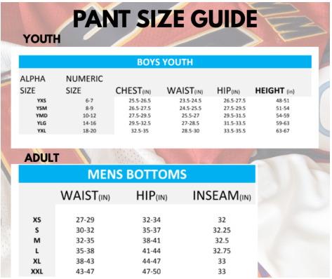 Pant Size Guide