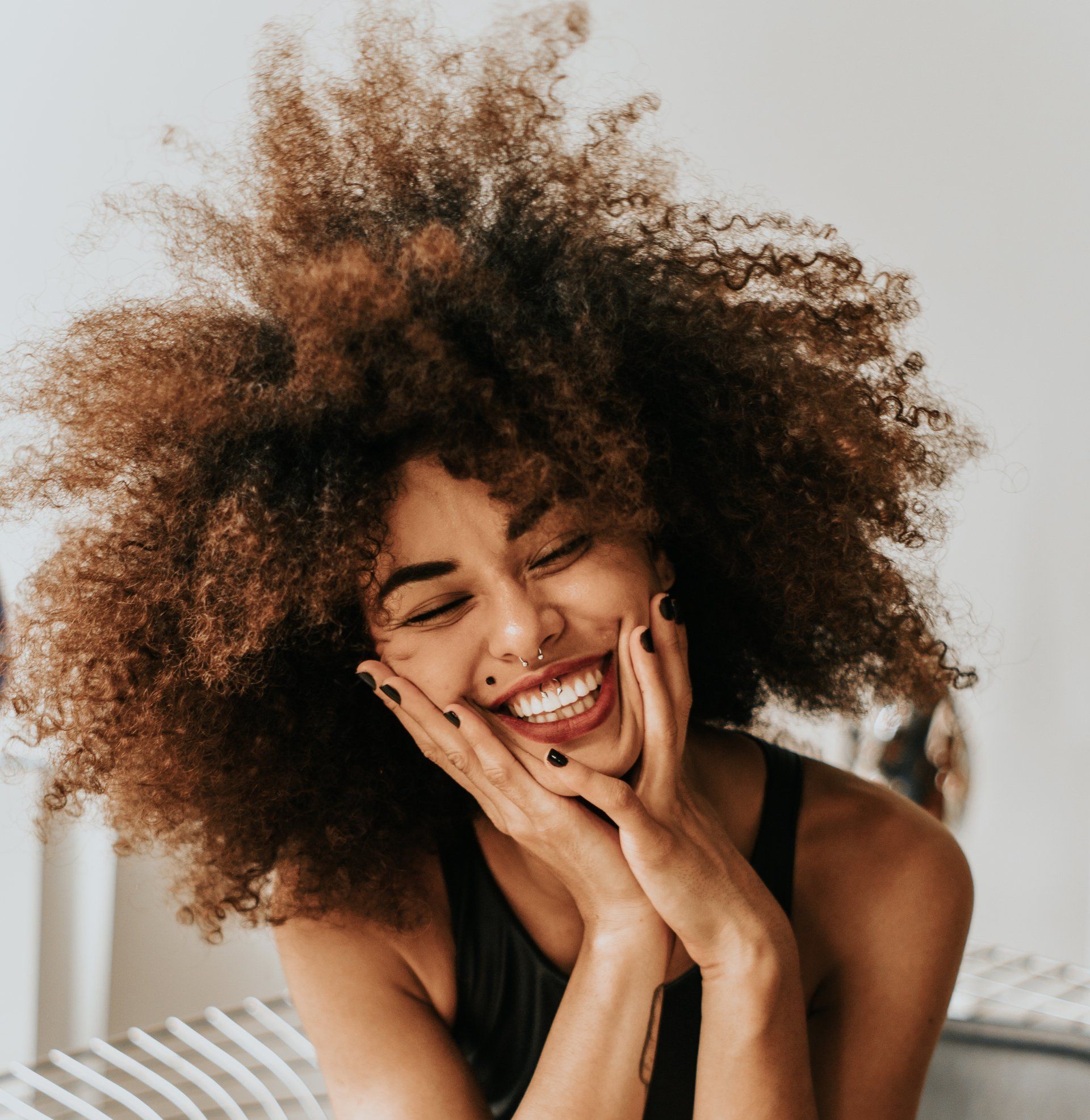 woman smiling