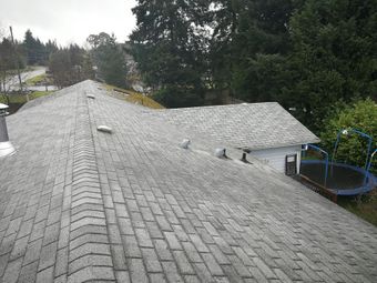 clean shingled residential roof in nanaimo. roof cleaning nanaimo