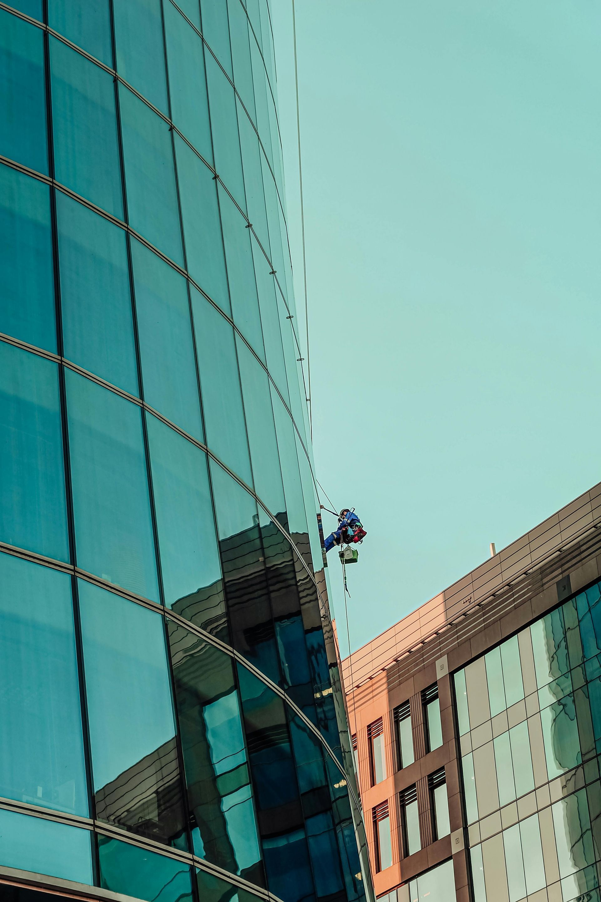 window washing Fall protection system