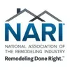 NARI logo with stylized rooftops and the text “National Association of the Remodeling Industry” and “Remodeling Done Right.”