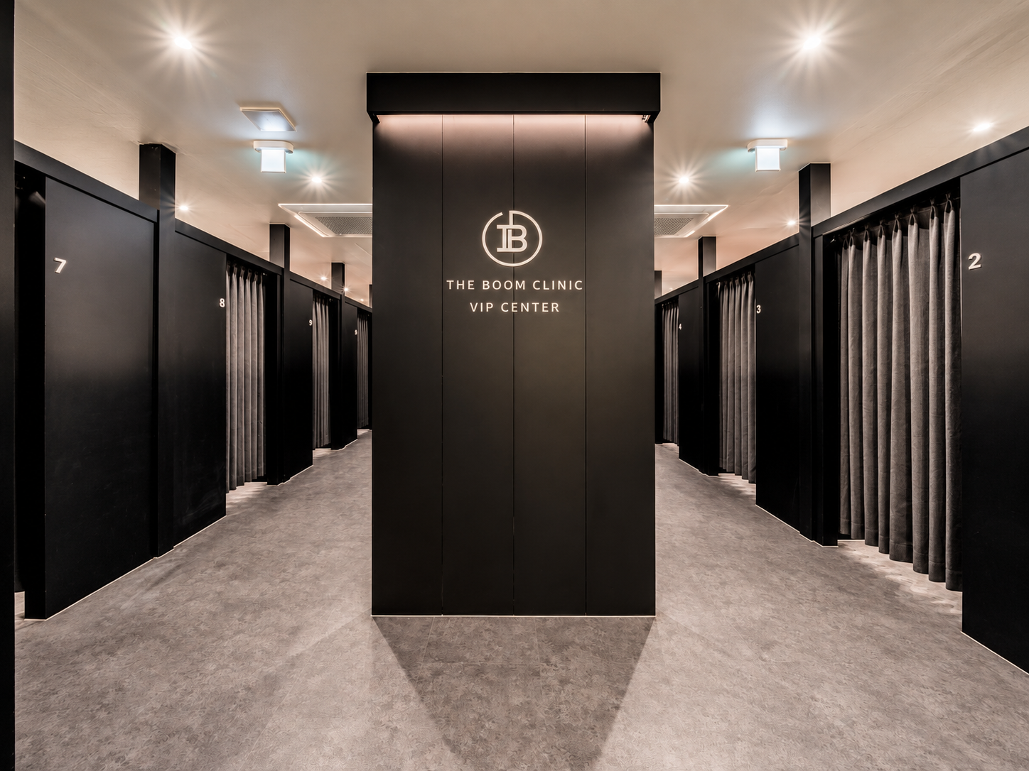 VIP center lounge at The Boom Dermatology skin clinic, Busan Seomyeon