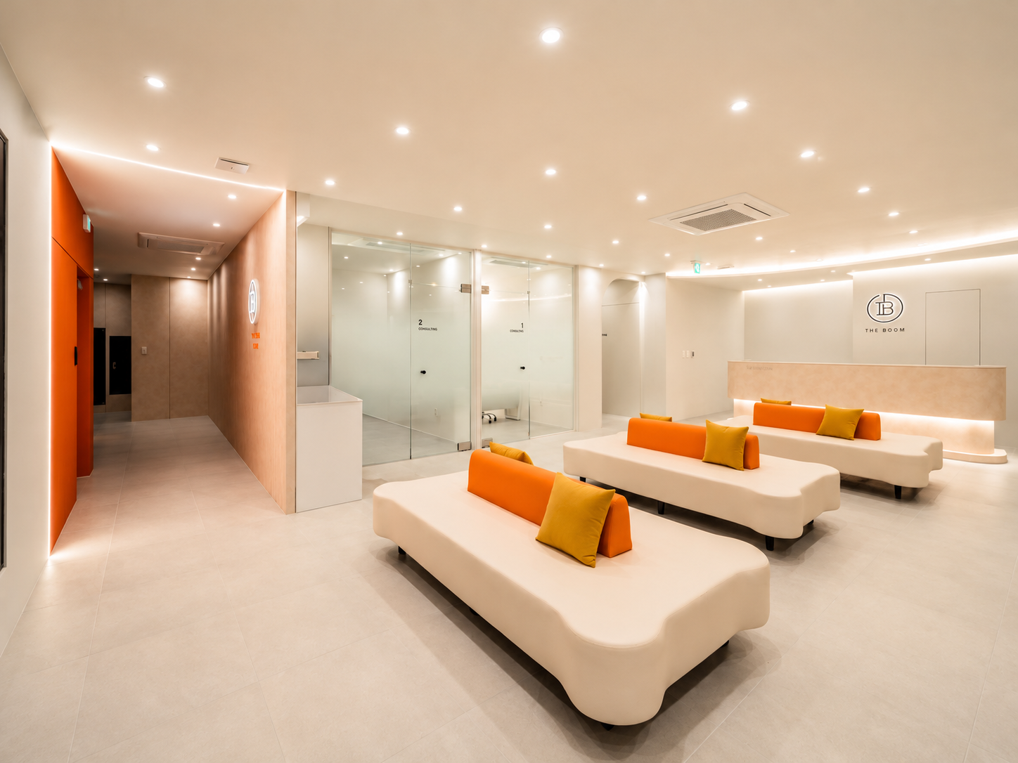 Main hall and lobby of The Boom Dermatology in Busan Seomyeon