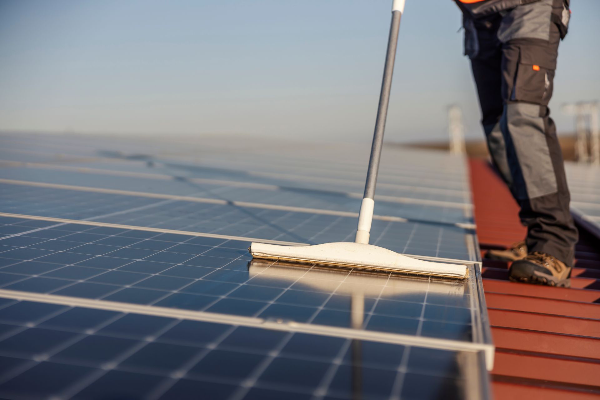 Solar panel cleaning