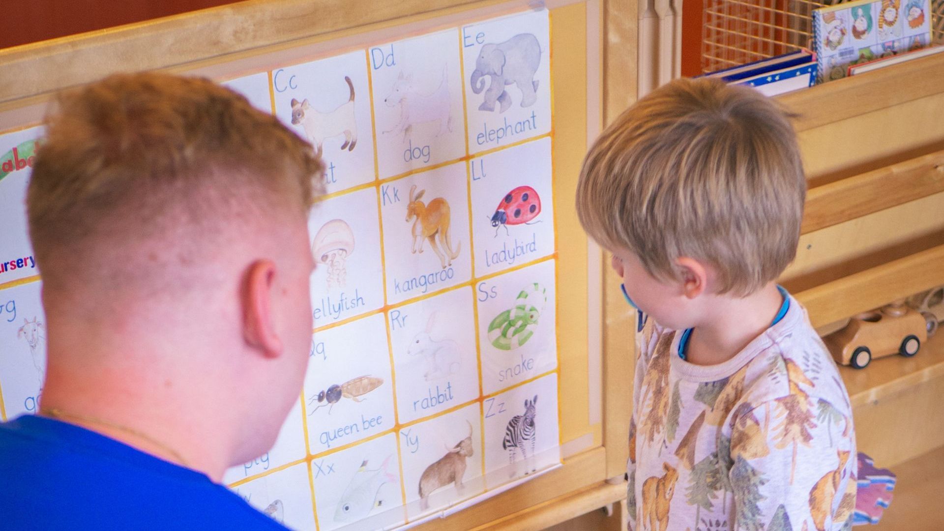 Child Learning Letters at Nursery