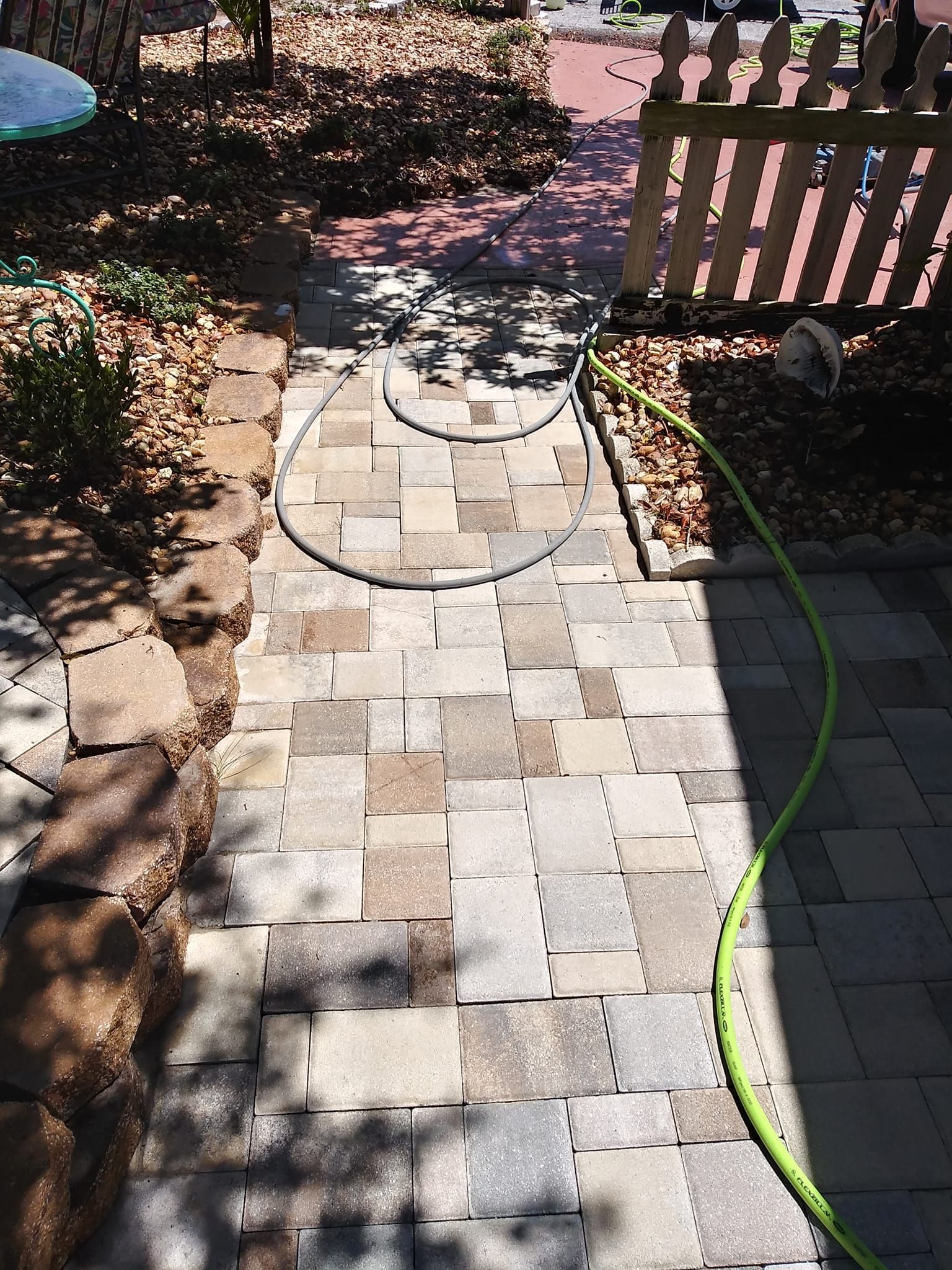 sidewalk after cleaning