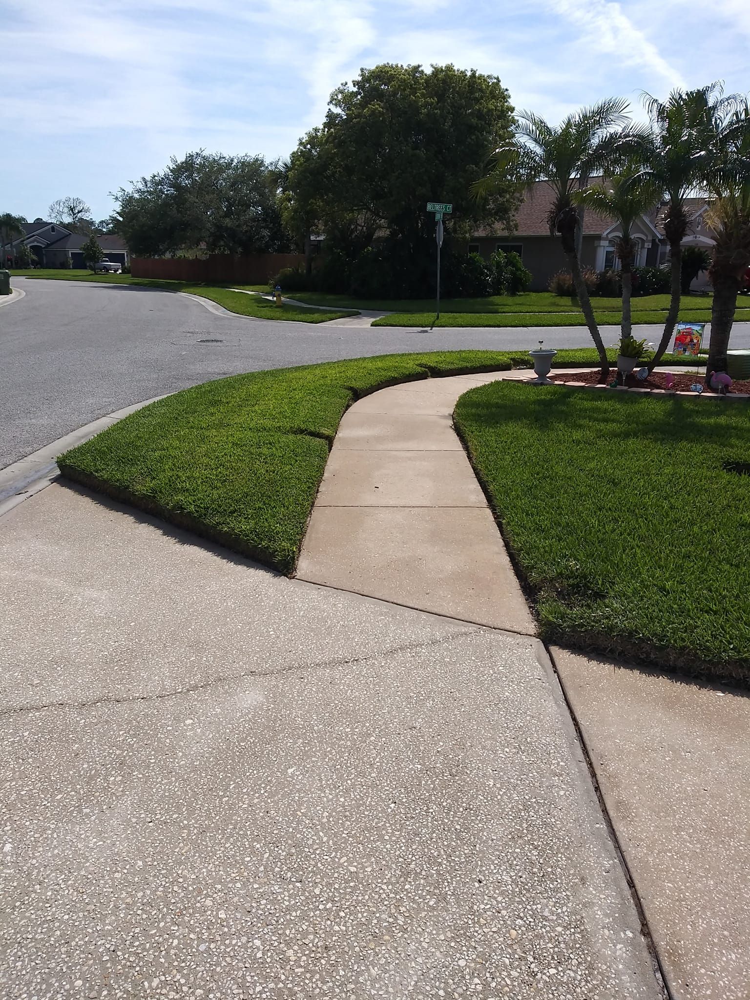 sidewalk after cleaning