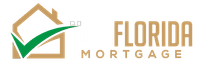 New Florida Mortgage logo with a house icon and green checkmark in gold and black text