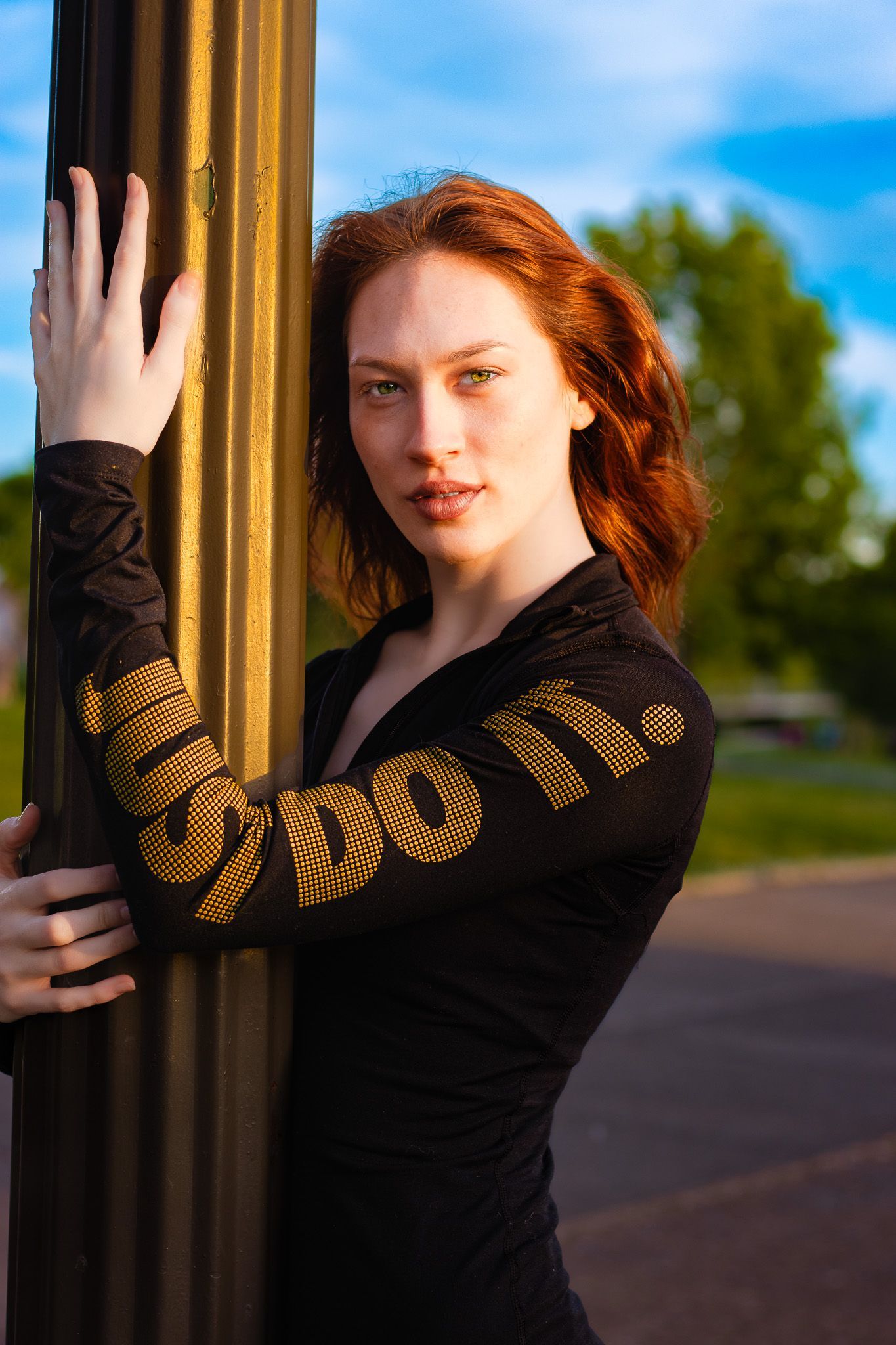 Editorial model portrait photographed in natural light for a professional portfolio session in Salem Oregon