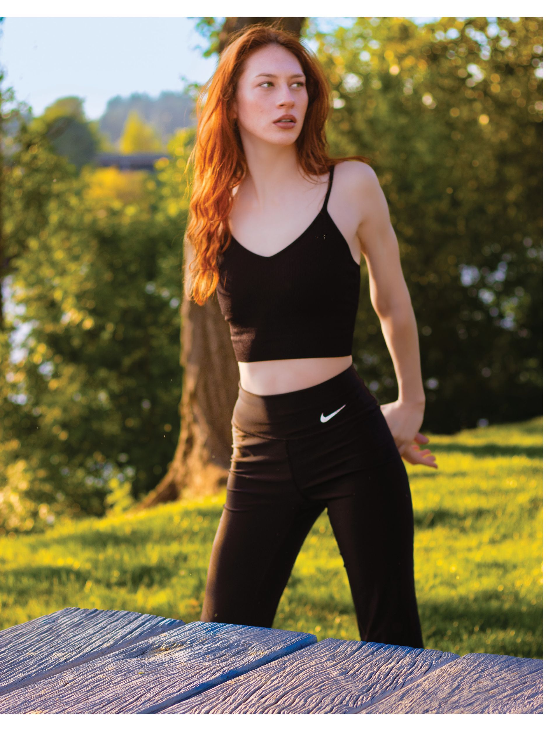 Kiera Brown on the June 2025 Malvie Magazine cover, Nike-inspired editorial at Riverfront Park in Salem Oregon by Verity Visions.